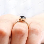 Elegant solitaire bezel ring modern design