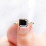 Yellow gold moissanite ring lifestyle view
