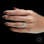 Vintage style elongated cushion champagne moissanite ring