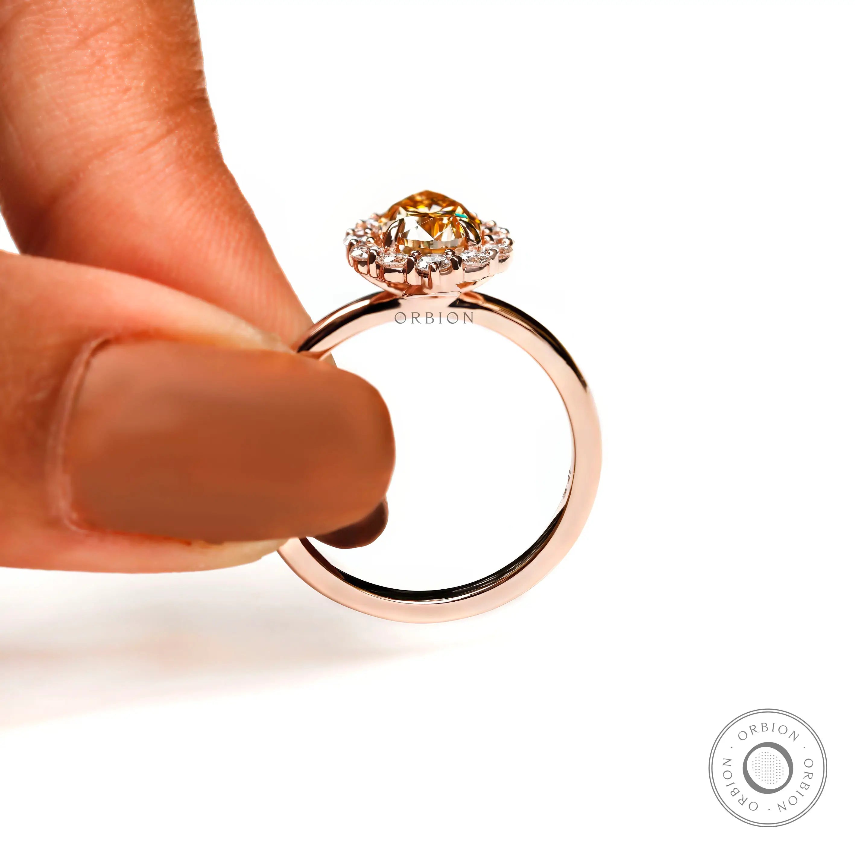 Elegant pear shaped moissanite ring bridal jewelry