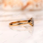 Side profile of lab grown diamond cluster ring