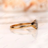 Side profile of lab grown diamond cluster ring