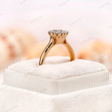 Yellow gold cluster ring showcasing multi-stone brilliance
