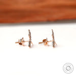 Valkyrie inspired guardian angel earrings in rose gold