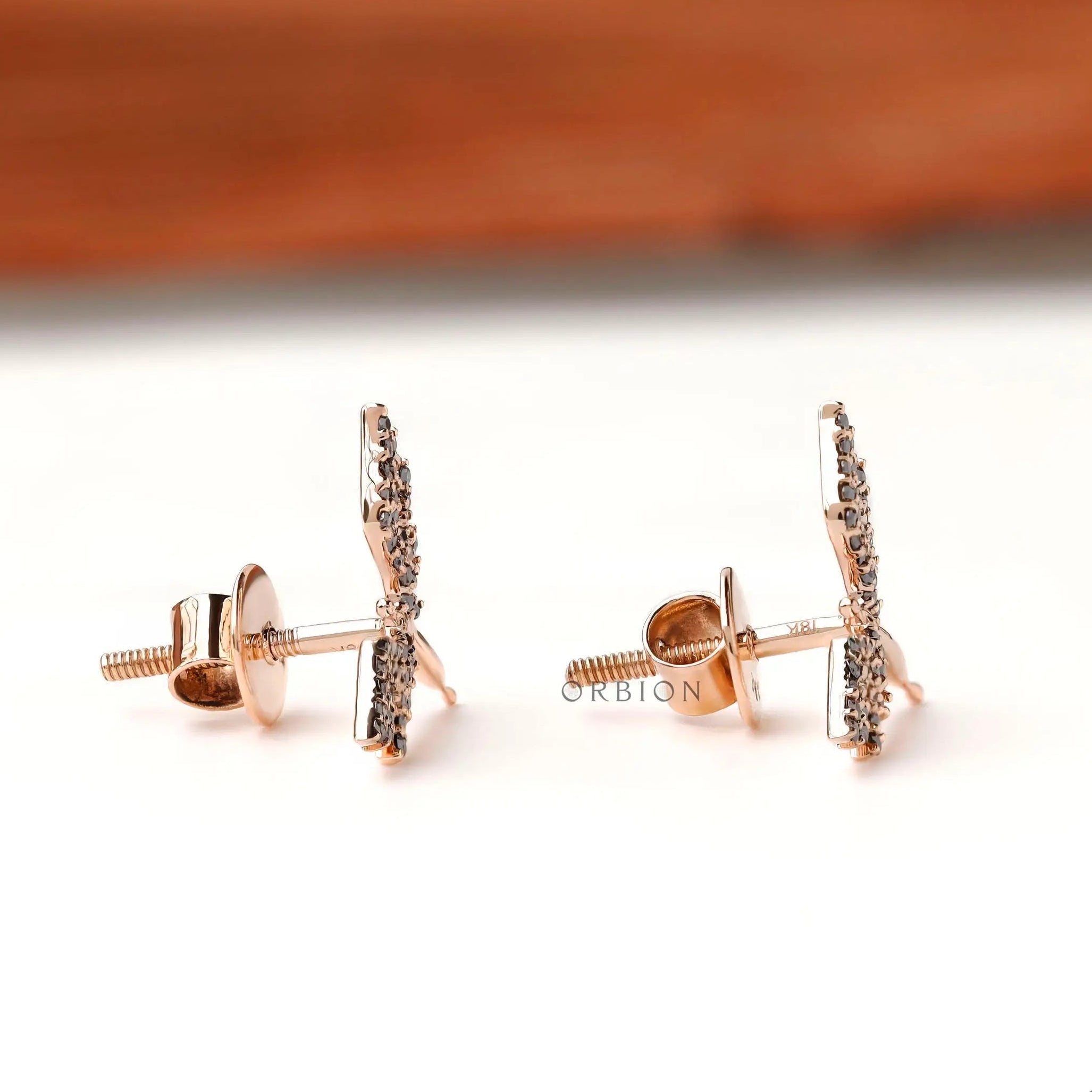 Valkyrie inspired guardian angel earrings in rose gold