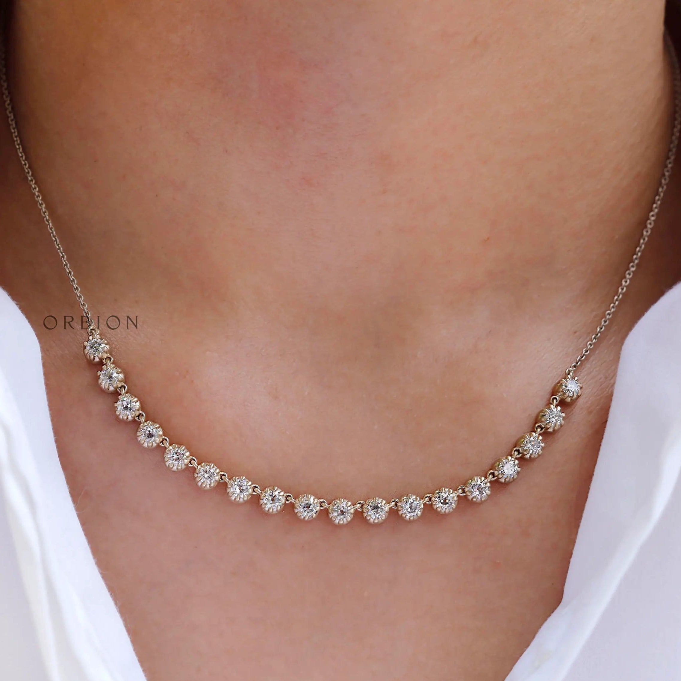 Premium presentation shot of georgian style necklace