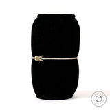 Dainty diamond hinged bangle bracelet in yellow gold