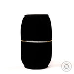 Minimalist diamond bolo bracelet front view yellow gold