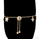 Butterfly Charm Loose Bolo Bracelet For Women Lab Grown Diamond 10k/14k/18k Solid Gold Bracelet Adjustable Diamond Wedding Bracelet