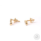 Swirl journey diamond earrings yellow gold design