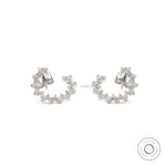 Side view of lab-grown diamond stud earrings with 10k white gold setting