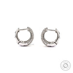 Dome style diamond hoop earrings elegant white gold jewelry