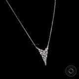 Lab grown diamond cluster statement necklace white gold