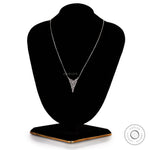 Modern lab diamond pendant necklace with triangular cluster design