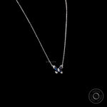 Nature inspired butterfly pendant necklace in white gold