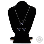 Blue sapphire butterfly necklace with brilliant lab diamonds