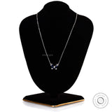 Butterfly gemstone necklace crafted in 14K white gold