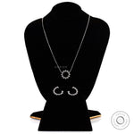 Elegant lab diamond circle necklace for daily wear with earrings