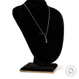 Vertical drop graduating diamond pendant necklace in rose gold
