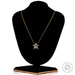 Minimalist star lab diamond necklace yellow gold