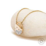 Modern diamond circle necklace for everyday wear