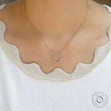 Sustainable and elegant 14k Gold Diamond Circle Pendant Necklace