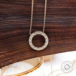 Minimalist Lab Grown Diamond Circle Necklace for daily wear