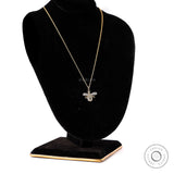 Lab Grown Diamond Honey Bee Pendant Necklace Unique Pave Set Minimalist Gold Bee Pendant Antique Bumble Bee Charm Pendant Sweet 16 Gift