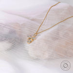 Elegant lab diamond honey bee pendant with glossy finish