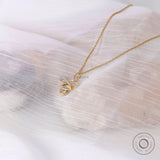 Elegant lab diamond honey bee pendant with glossy finish