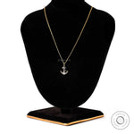 Nature inspired honey bee charm necklace with sparkling diamonds