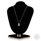 Elegant teardrop pendant necklace with fine chain