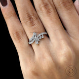 Unique lab diamond bridal ring for women