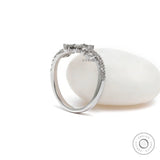 Elegant lab diamond cluster ring glossy finish