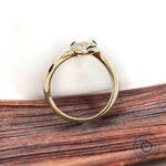 Yellow gold serpent ring with glossy polish