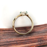 Yellow gold serpent ring with glossy polish
