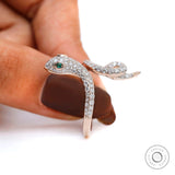 Luxury snake ring with brilliant cut lab diamonds
