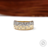 Scattered galaxy diamond snowfall cigar band front view on white background