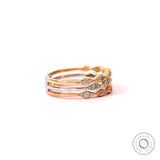Pave diamond band ring in 10k white yellow rose gold tone elegant shine