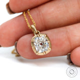 Vintage georgian inspired gold necklace charm detail