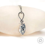 Statement bluish grey moissanite pendant necklace for women
