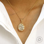 Dazzling 6 CT Off White Moissanite Pendant in Pear Shape with Matte Finish