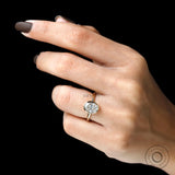 Floating bezel oval solitaire ring detailed craftsmanship