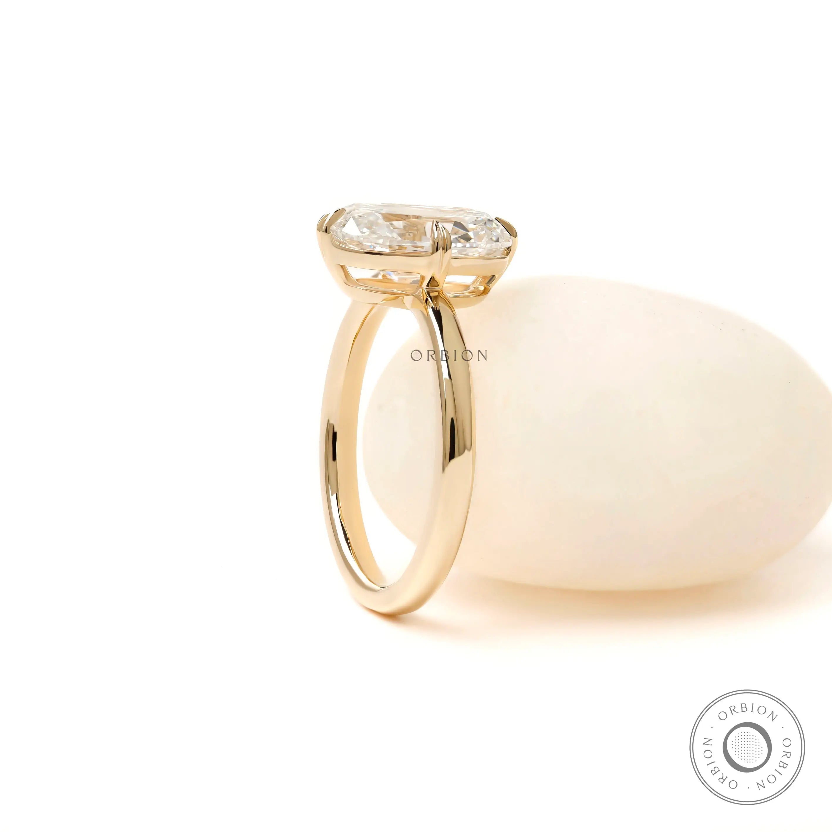 2 carat elongated cushion lab diamond engagement ring solitaire