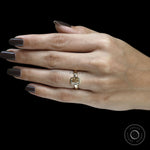Antique Old Mine Cut Champagne Moissanite Engagement Ring for Women