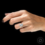Rear side view elongated cushion hidden halo ring