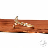 2 Ct Antique OMC Solitaire Moval Cut Lab Diamond Bezel Engagement Ring 14k Yellow Gold Vintage Style Cathedral Shank Proposal Promise Ring