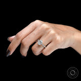 Oval Cut Lab Grown Diamond Engagement Ring 18k Yellow Gold Shared Prong Set Band Solitaire Ring With Side Stones Moissanite Promise Ring