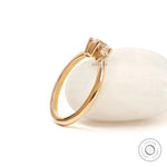 Elegant three stone ring everyday wear style polished band