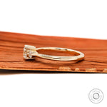 Lab diamond three stone ring slim band design
